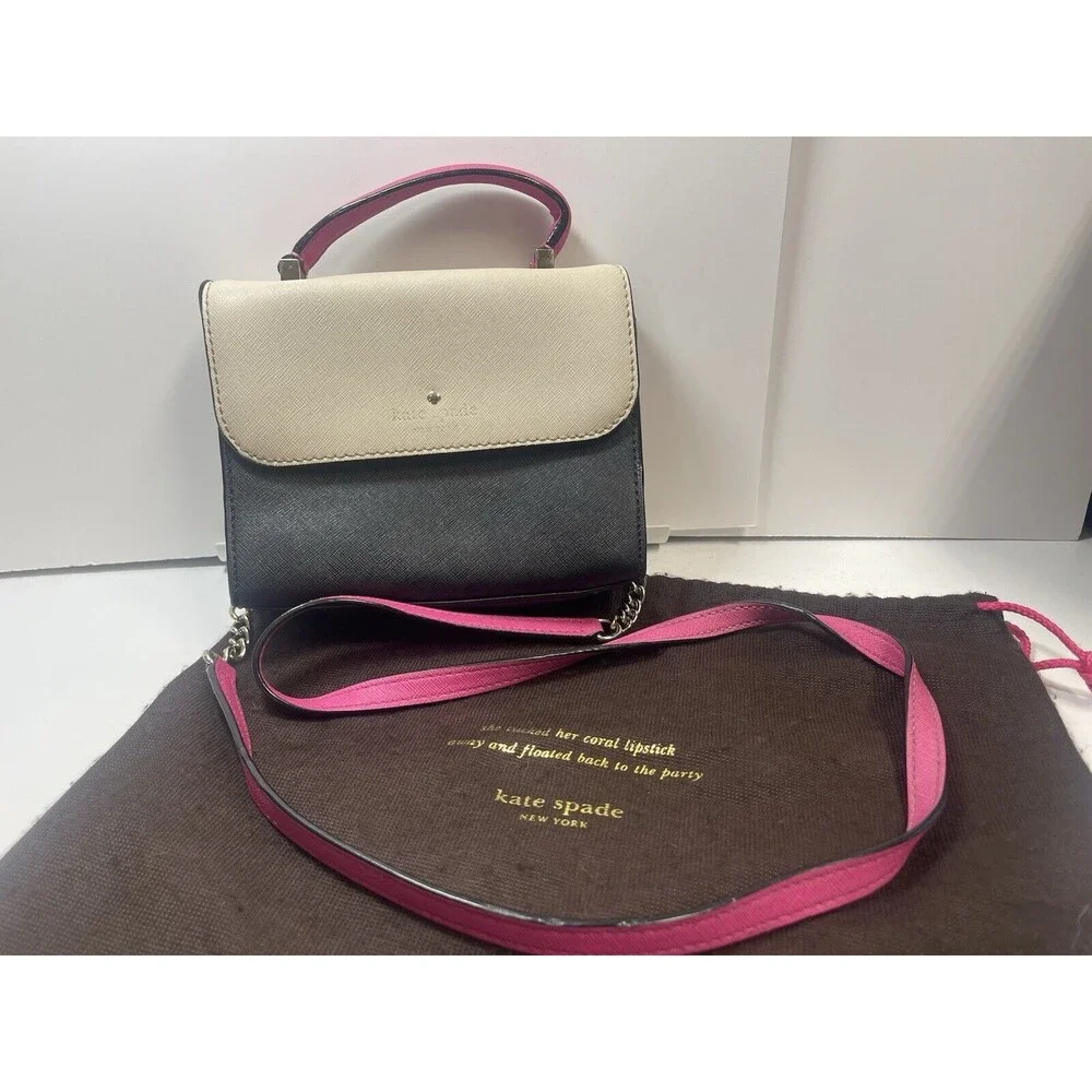 Kate Spade Cedar Street Mini Nora Pink/Cream/Black Bag